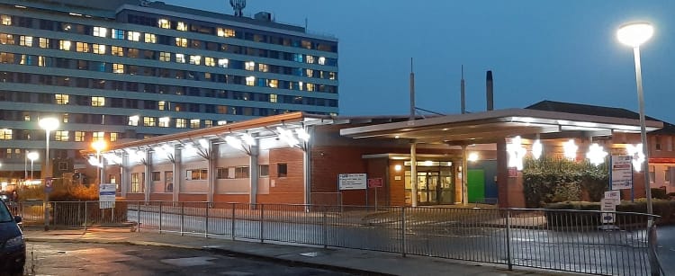 Panoramic Image of Boston Pilgrim Hospital